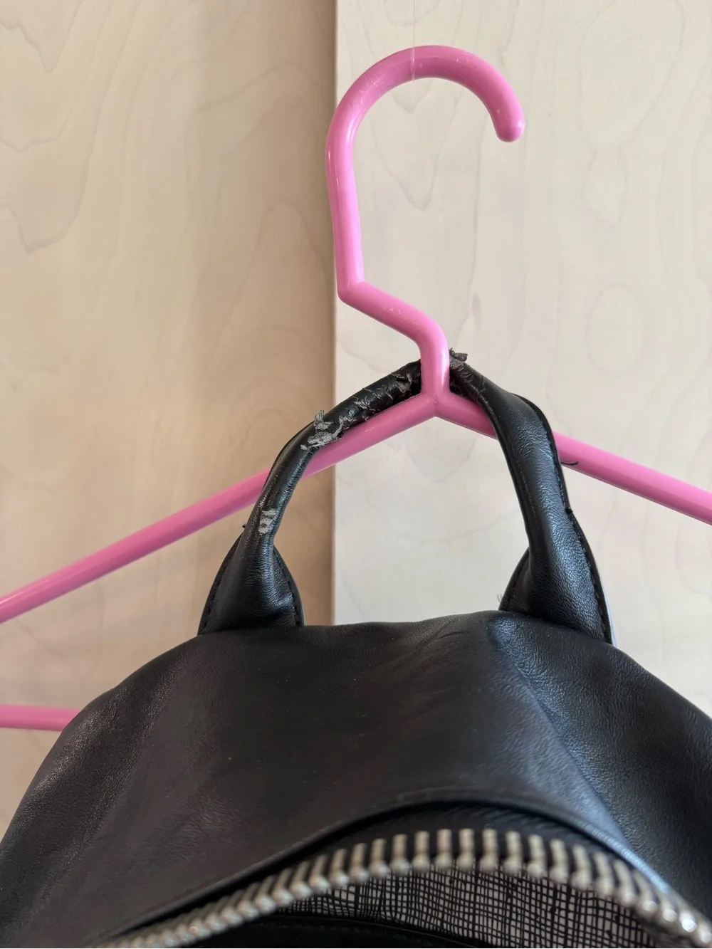 Black Leather Backpack